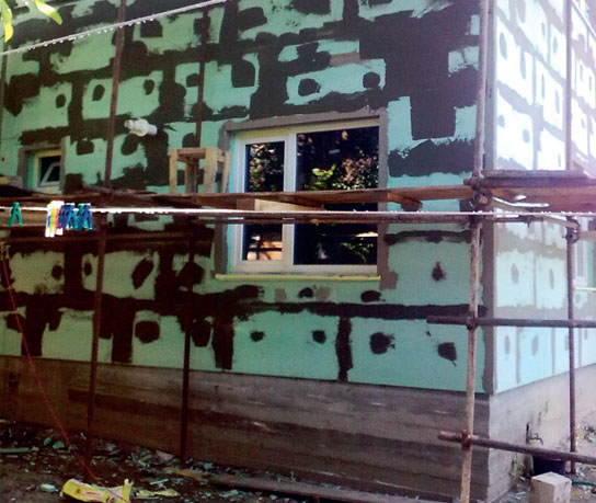 «Стыковка» стенового утеплителя